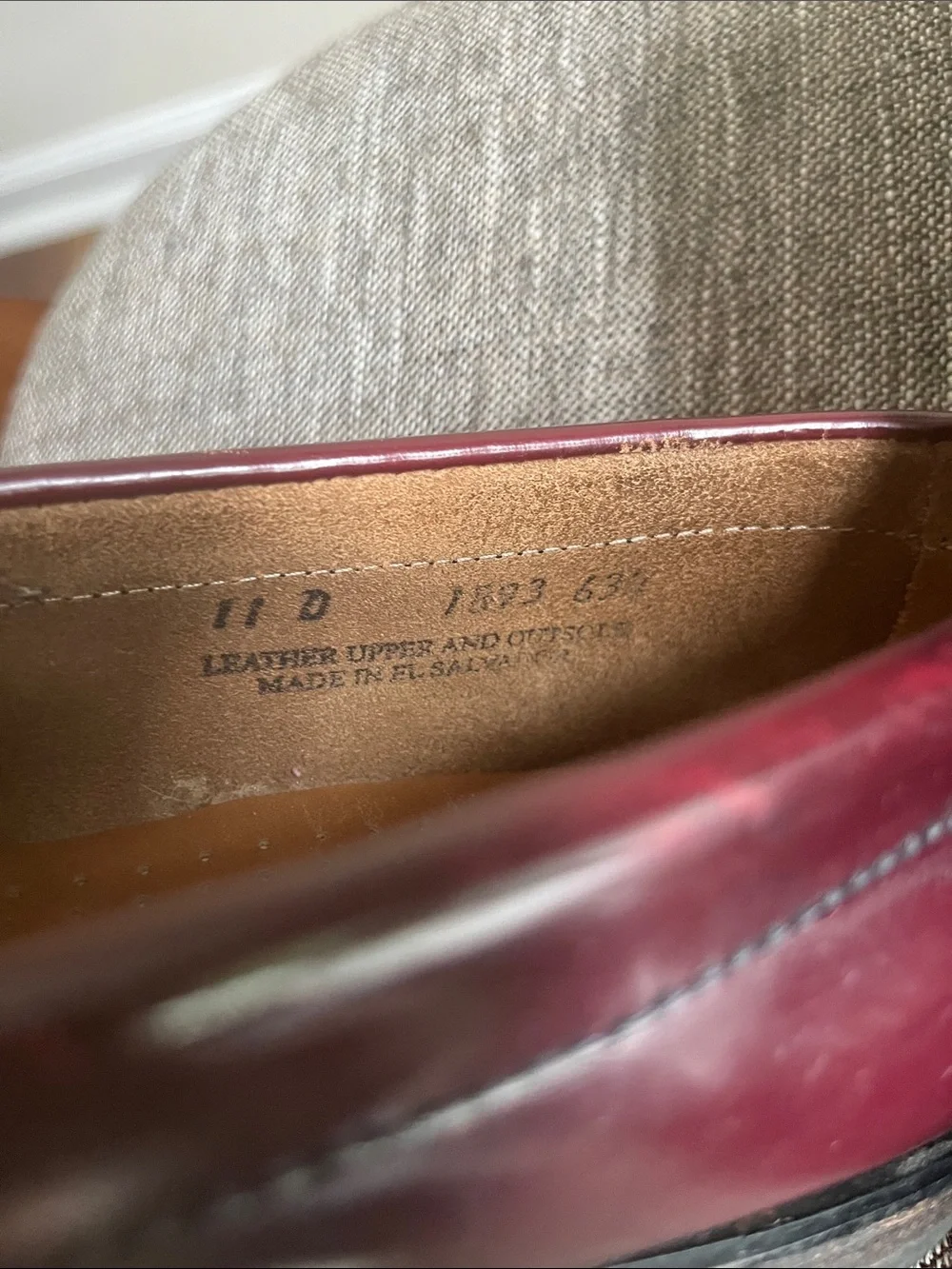 Bass Burgundy Leather Penny Loafers Size 11